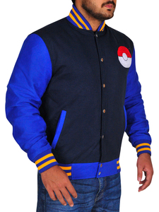 Chaqueta Varsity con Capucha Personalizada OEM |   Chaqueta Letterman Azul Marino, Gris Jaspeado y Amarillo |   para lana/poliéster unisex grueso - Product Image 3