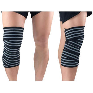 ที่กำหนดเองสีระบายอากาศ Powerlifting ที่กำหนดเองยกน้ำหนักเข่าห่อ - Product Image 1