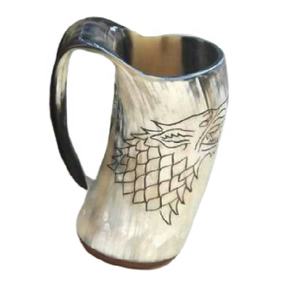 Taza Artesanal de Cuerno de Búfalo Grabada para Fiestas, Eventos, Bodas, Tazas de Cerveza Más Vendidas para Hogares y Restaurantes - Product Image 1