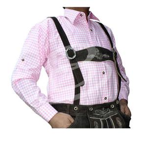 Chemises à carreaux pour hommes, été, manches longues, coupe ajustée, col rabattu, douces, décontractées, avec poche avant, 100% coton sergé, boutons en corne - Product Image 3
