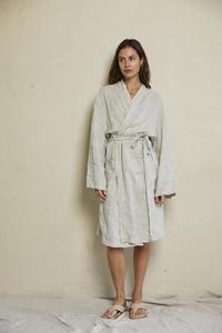 Robe en lin pur pré-lavé rose blush motif solide ODM tissu tissé teint en fil - Product Image 2