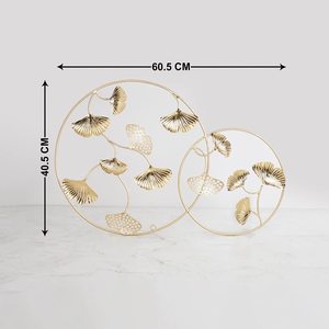 Customizable Modern Gold Wrought Iron <b>Wall</b> Art Frame Traditional Floral <b>Leaf</b> Motif Hanging <b>Decoration</b> Custom Metal Arts - Product Image 2