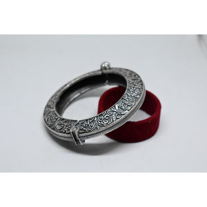 latest wholesale 2022 indian fashion handmade designer <b>silver</b> look alike western look openable <b>bangle</b> for girls and <b>women</b> - Product Image 2