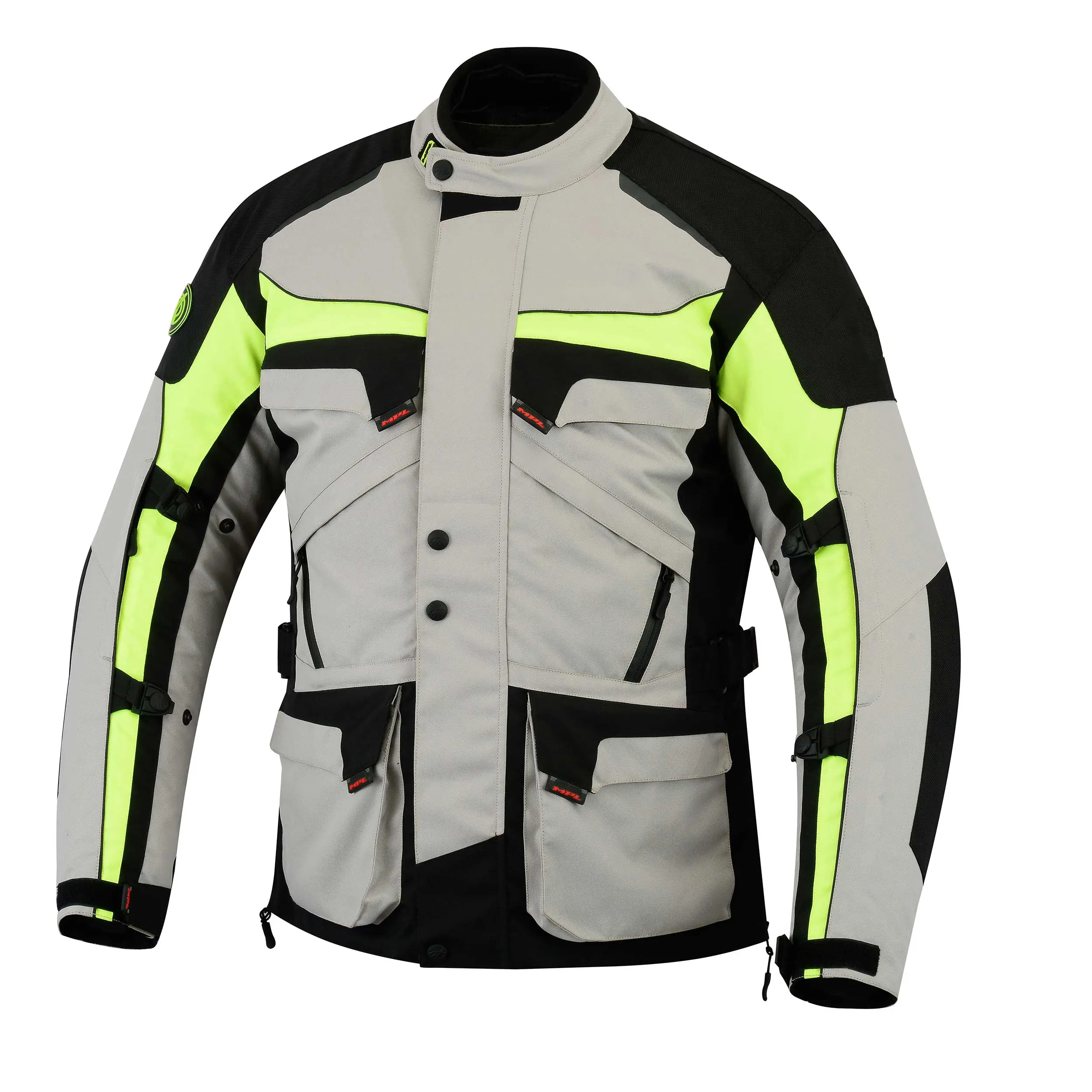 Textile Men Custom High Quality Grey Color Motorcycle Cordura Jacket For Auto Racing