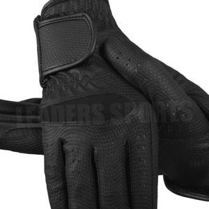 Gants de golf de couleur noire unie, de haute qualité, avec logo personnalisé, en cuir véritable, prix d'usine - Product Image 6