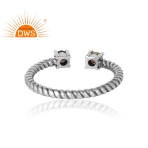 Smoky and Opal Gemstone Prong <b>Set</b> Ring <b>Indian</b> Sterling Silver Antique Ring Handmade Rings Jewelry Wholesale - Product Image 4