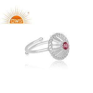 Bague en pierre précieuse en topaze rose, ensemble de bijoux, argent Sterling 925, fabrication de bijoux ethniques, fait à la main, vente en gros - Product Image 3