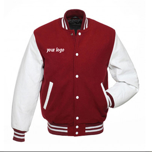 Chaqueta Universitaria de Béisbol para Hombre, 100% Poliéster, Chaqueta Bomber Ligera de Satén con un Solo Botón - Product Image 1