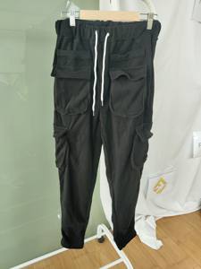 Pantalones de chándal para hombre, ropa de calle, pantalones de lino de tubo a la moda, largos, con cordón, informales, nuevos - Product Image 4