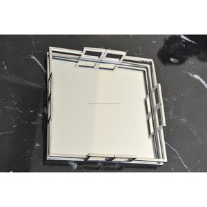 เงินโลหะตกแต่งถาดสำหรับตกแต่งบ้านและเสิร์ฟขายส่ง - Product Image 5