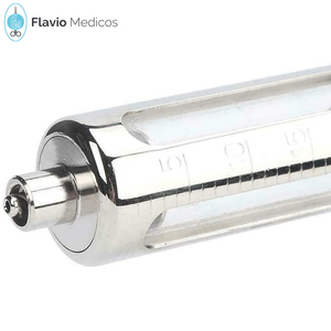 FLAVIO MEDICOS Seringue auriculaire en verre pour prélèvement, instruments en acier inoxydable durables et de haute qualité pour le bétail - Product Image 5