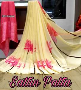 Sarot en satin de soie à imprimé numérique, vêtements féminins indiens, à bas prix, style décontracté, dernier modèle, - Product Image 3