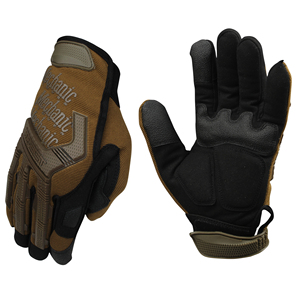 Guantes tácticos mecánicos TPR Rib Design Cuero sintético Slim Fit Guantes DE TRABAJO mecánicos multiusos - Product Image 1
