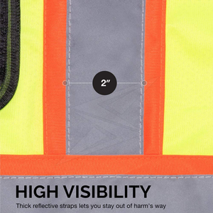 Customizable Winter Safety <b>Vest</b> with Reflective Construction Features Waterproof Jacket with Logo <b>Support</b> - Product Image 3
