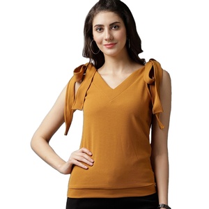 Camiseta informal holgada personalizada para mujer 2026, 100% algodón, camisetas sin mangas transpirables para mujer, conjuntos de ropa sin mangas para niñas - Product Image 1