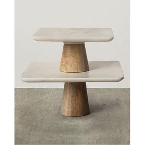 แท่นวางเค้กไม้ทรงกลม3ชั้นชั้นวางเค้กแบบชนบท - Product Image 3