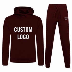 Ensemble de survêtement en jersey tricoté uni pour homme, haute qualité, 100% coton, couleur personnalisée, vêtements de sport avec logo personnalisé - Product Image 1