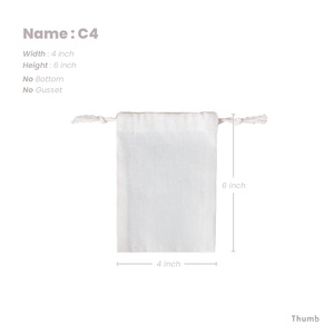 Túi Dây Rút Cotton Trơn Sản Xuất Tại Thái Lan Túi Sinh Thái. Túi Tote Thăng Hoa Truyền Nhiệt, Mini In Lụa Màn Hình (<20Cm) 5000 - Product Image 2