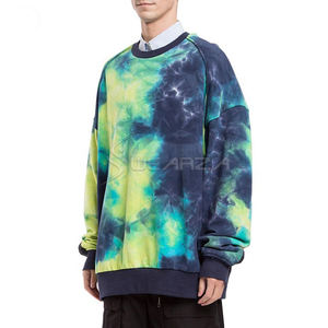 Rue Porter Hip Hop Adulte Couleur pleine Cravate Colorant 100% Coton Français Terry Sweat Col rond - Product Image 2