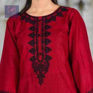 Kurti en coton brodé de haute qualité, vêtements traditionnels indiens, designs pour occasions spéciales, salwar pour adultes, été - Product Image 2