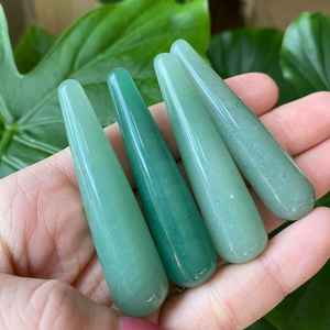Best quality Green Aventurine <b>massage</b> <b>wand</b> body <b>massage</b> wholesale <b>massage</b> <b>wand</b> for Healing Metaphysical Uses feng shui - Product Image 1