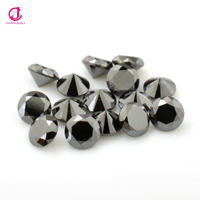 2mm-2.5mm Batu Permata Asli Berlian Hitam Potongan Bulat Bersegi Pemasok Berlian Alami dari India