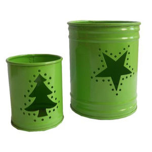 Portavelas votivo de codicia de metal de forma redonda de Navidad elegante con tarro de hierro para decoraciones del hogar y cumpleaños - Product Image 1