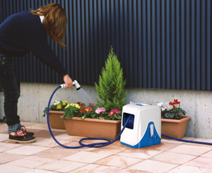 Carrete de manguera japonés verde cuadrado de 30 metros Premium, pulverizadores de jardín de 3L de capacidad, portátiles para uso doméstico, hecho de plástico duradero, Vida Verde - Product Image 3