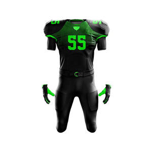 ชุดฟุตบอลอเมริกันแบบสั่งทำคุณภาพสูง พิมพ์ลายแบบซับลิเมชั่น ผ้าโพลีเอสเตอร์ 100% แห้งเร็ว ดีไซน์ล่าสุด มีไซส์พลัส - Product Image 4