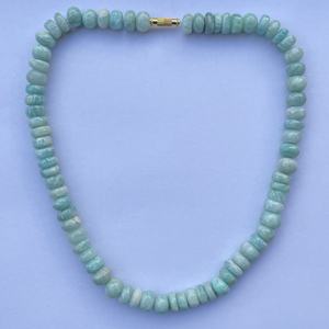8mm 10mm Naturel Vert Amazonite Pierre Lisse Rondelle Perlée Pierres Précieuses Collier Fabricant Semi Précieux En Gros Meilleur Prix - Product Image 5