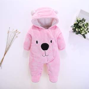 High Quality New Design Warm Winter New born <b>Pajamas</b> Overall Jumpsuits Super Soft <b>Fleece</b> With Hoods Baby Romper - Product Image 6