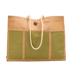 <b>Small</b> Handled Cute Green Jute Tote <b>Bag</b> Custom Logo Eco-Friendly Reusable Burlap Grocery <b>Bag</b> Women Shopping <b>Gifts</b> Tote <b>Bag</b> Jute - Product Image 6