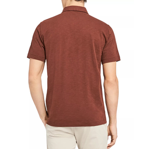 Polo en coton piqué de haute qualité, couleur marron, personnalisable OEM, nouvelle arrivée, pour hommes/garçons, 100% coton. - Product Image 2