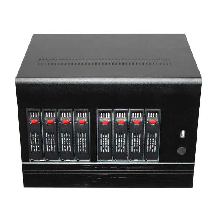 Mini-ITX NAS 自作ファイルサーバー用8ベイケース 電源付属