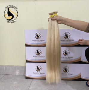 Cabello humano 100% sin procesar, Color rubio 613 de Vietnam, doble virgen, Remy, mechones de tejido de cabello ucraniano, venta al por mayor - Product Image 1