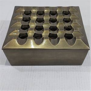 Cenicero plateado de aluminio mate para el hogar y la Bar, Cenicero personalizado de fábrica, portátil, niquelado de Metal, venta al por mayor - Product Image 2