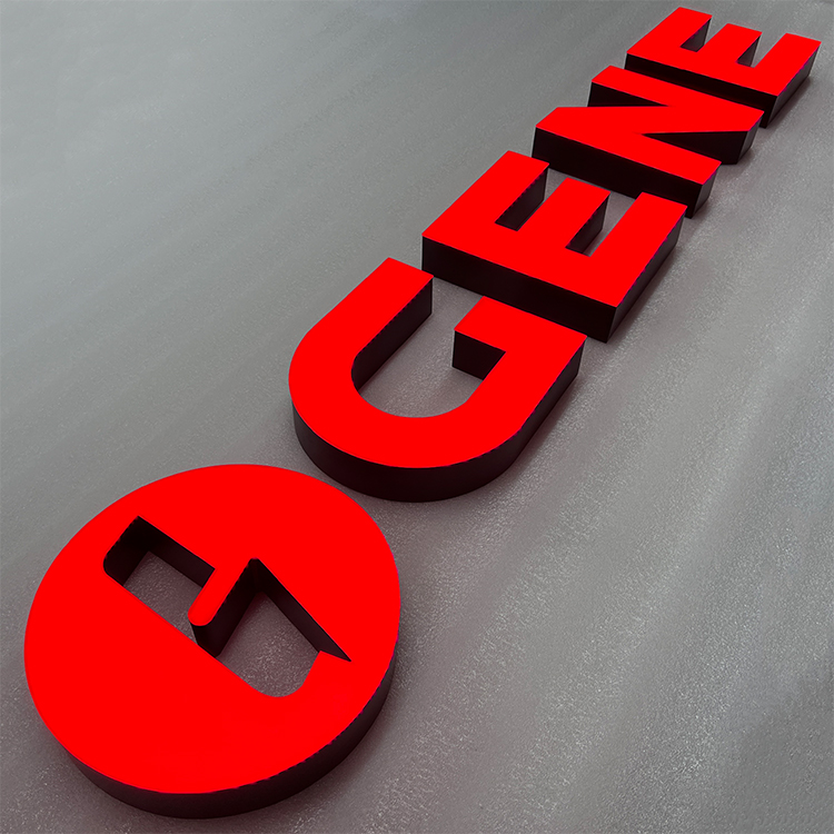 Индивидуальный 3D канал из нержавеющей стали с буквами наружный светодиодный передний знак для магазина с логотипом