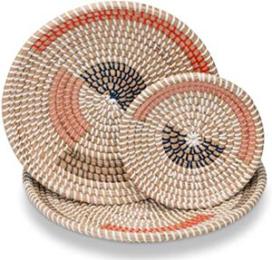 Platos colgantes redondos hechos a mano para el hogar, decoración de algas naturales de alta calidad, el mejor precio - Product Image 5