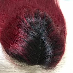 Pelucas frontales de encaje de cabello humano transparente HD, extensión de cabello de color rojo Remy vietnamita alineado de cutícula al por mayor - Product Image 1