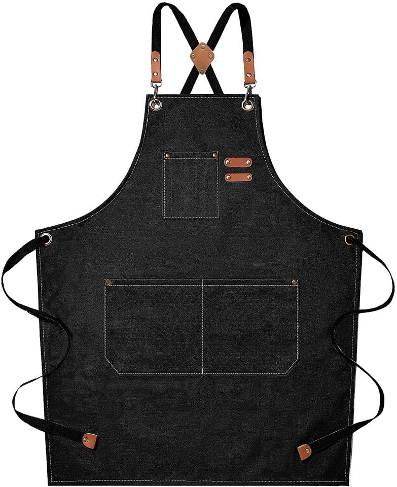 Custom Hair Stylist Barber Capes And Beauty Salon Smocks Jackets Wholesale Leather Cut Off Resist Mesh Barber Vest Apron