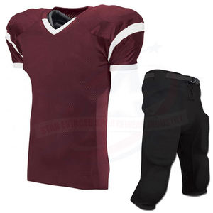 Ventes en gros d'uniformes de football américain haut de gamme, design de logo personnalisé, chemises, hauts respirants, 100% polyester, grandes tailles - Product Image 2