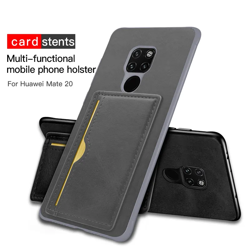 TPU PC Full Leather Wallet Holder Armor Case Back Cover For Huawei Mate 50 With Credit Card Slot Phone Shell Mate 30 P30 Pro