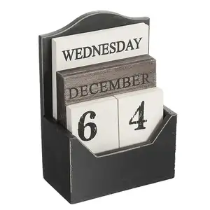 New Arrival - Wholesale Custom Wood <b>Desk</b> Calendar Standing Flip Calendar for Decoration Office Home Table Made in Vietnam - Product Image 1