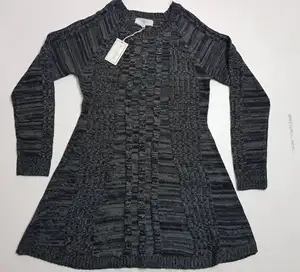 Pulls décontractés à col rond pour femmes, en acrylique extensible, à manches longues, de marque, style nouveau, provenant de stocks de vêtements. - Product Image 1