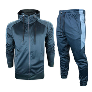 OEM Wholesale Custom Men's Zip <b>Hoodie</b> Sportswear Jogger Running Sweat Suit XL Winter Patchwork Bottoms Plus Size Solid <b>Maternity</b> - Product Image 4