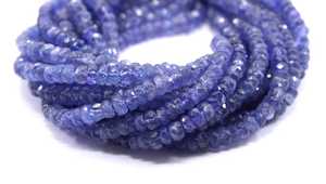 Impresionante collar de piedra Natural de tanzanita azul, cuentas facetadas de Rondelle, fabricación de piedra de nacimiento, 1 hilo - Product Image 5