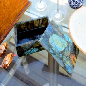 Madagascar Labradorite Slab <b>Large</b> Natural Stone Free Form Gemstone Multi Color Bulk Wholesale Supplier <b>Gift</b> <b>Box</b> Packaging Item - Product Image 3