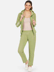 Ensemble de survêtement en molleton personnalisé de haute qualité pour femmes Jogger deux pièces décontracté avec col à capuche pour l'hiver - Product Image 2