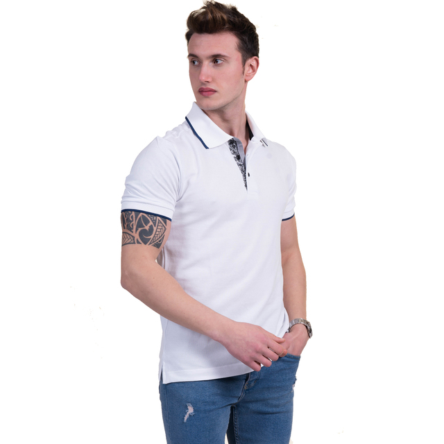 Men's Adult Classic Golf Shirt 100% Cotton Knitted Anti-Wrinkle Breathable Short Sleeve Printed Digital Printing Customizable