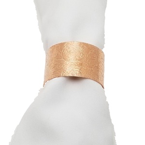 Rond de serviette en métal de luxe qualité supérieure porte-mouchoir fait à la main forme ronde vente chaude luxe nouveau rond de serviette en métal - Product Image 1